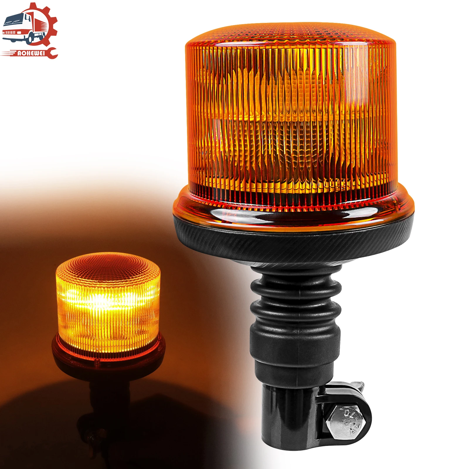 

AOHEWEI Led Warning Light 8 Modes 12/24v 20 Led Flashing Lights For School Bus Tractor Excavator Truck Rotating Flash Beacon