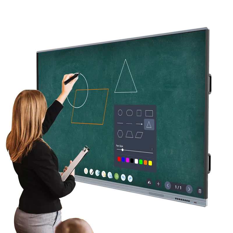 LT 75 Inch Android 11.0 4K UHD LCD Digital Classroom Whiteboard 20 Touch Points Interactive Smart Board for School