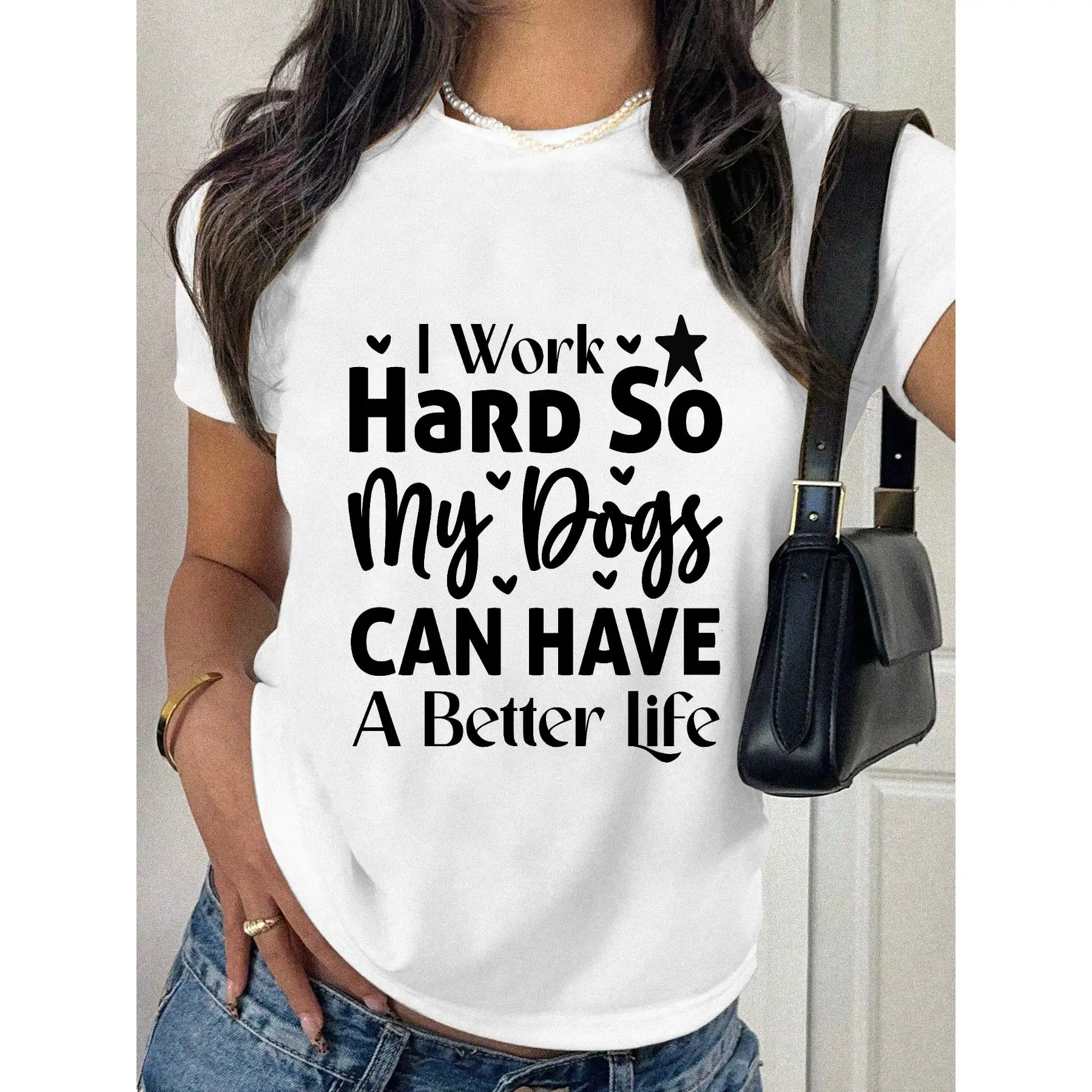

I Work Hard For My Dogs T-Shirt Funny Dog Lover Graphic Tee Unisex Pet Owner Gift Best Dog Parent Apparel