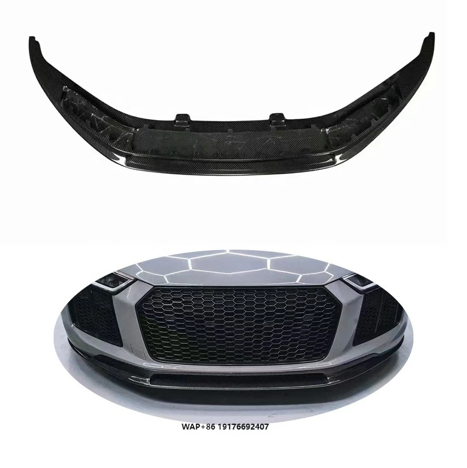 

ForAudi R8 V10 PLUS Body Kit VRS Type Dry Carbon Fiber Front Lip Front Bumper Lip Spoiler