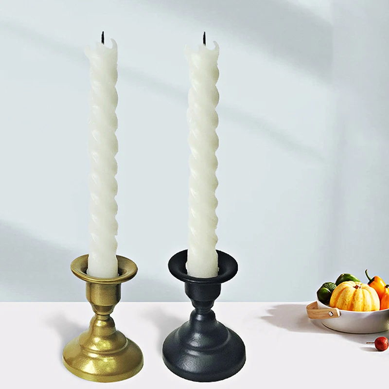 Vintage Metal Candlestick Candle Holders Pillar Iron Art Candlestick For Wedding Party Decor Mini Retro Candle Stick Stand