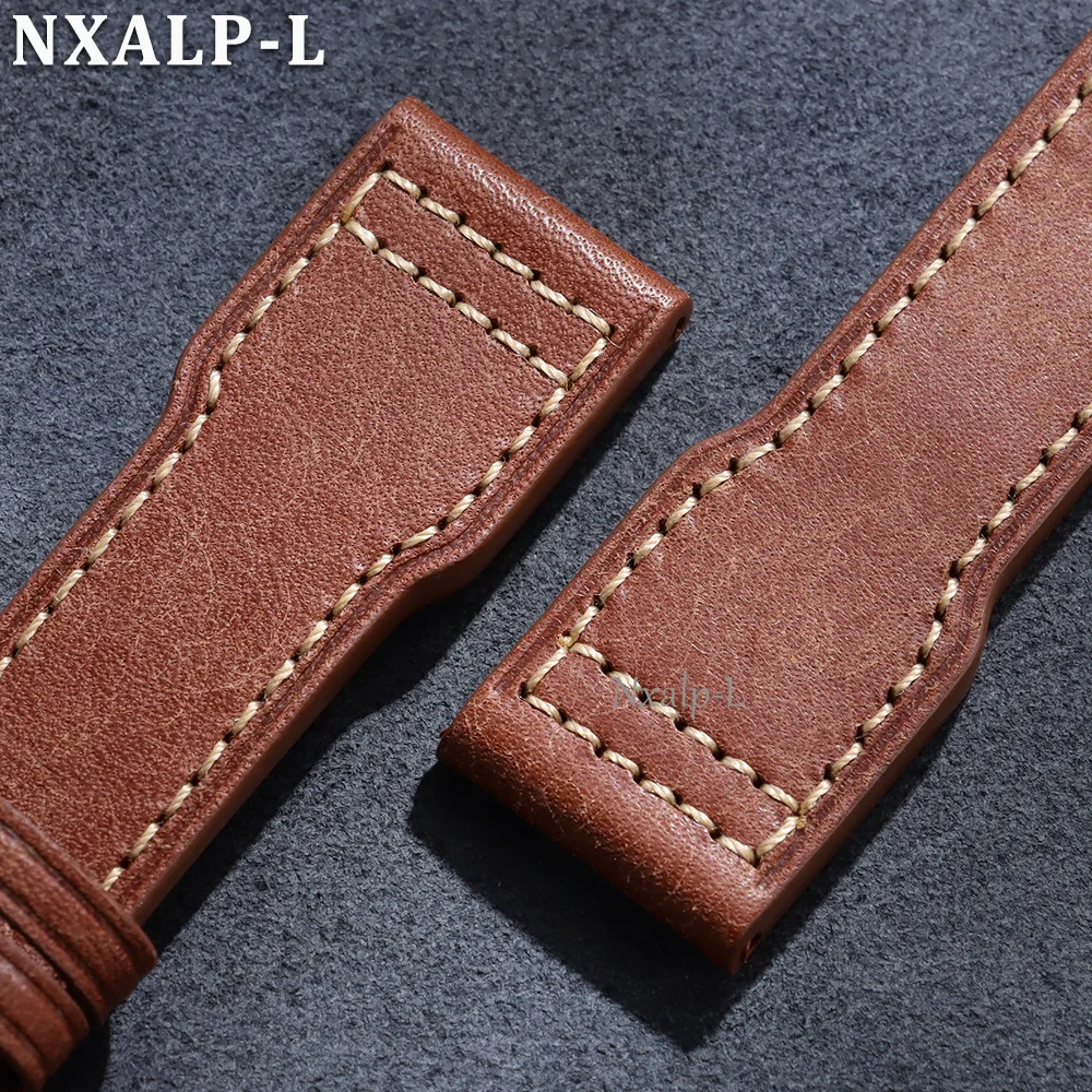 20mm 21mm 22mm Uhrenarmband aus Rindsleder für IWC Pilot Portugieser, genähtes Lederarmband, Herren- und Damen-Sportarmband, Zubehör – Detail 7
