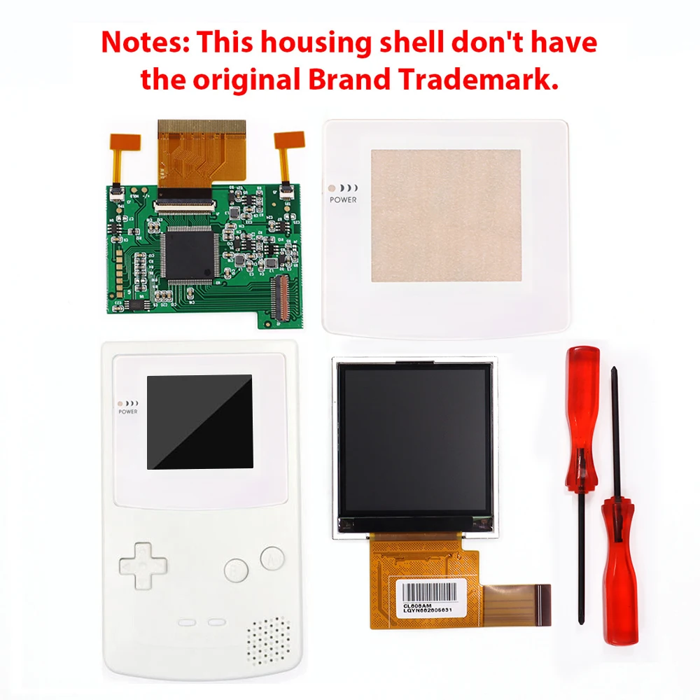 2.2 INCH IPS LCD Screen For GBC Backlight Color Adjust for Gameboy Color Smaller Display Size No cut shell image 3