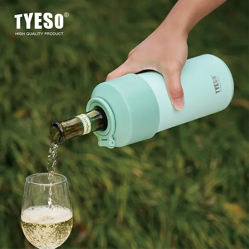 Tyeso High-Performance Insulated Cold Drink Bottle Coffee Cola Beer Beverage Bottle Thermos Cup Outdoor Travel Bottle Cooler