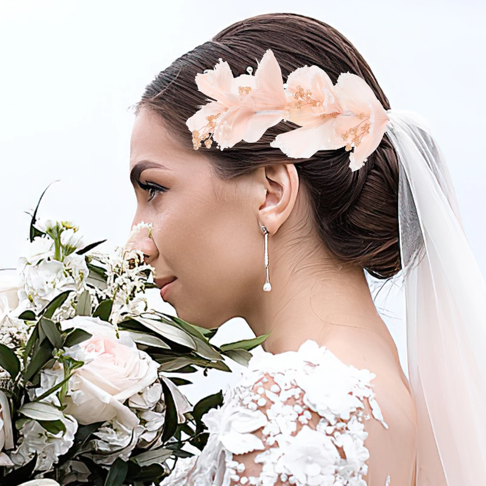 

Crystal Flower Bridal Hair Accessories Bridal Wedding Hair Accessories Women Floral Headpiece Decorative For Bride