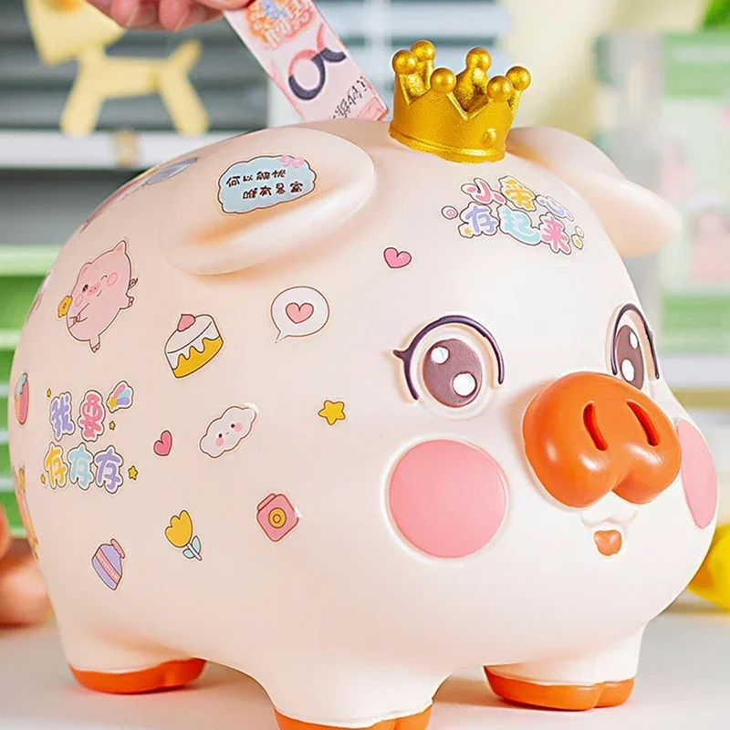 

K Pig Safe Money Boxes Kids Cute Saving Small Euro Coin Organizer Piggy Bank Lucky Gift Children Kawaii Cofre Room Decoration