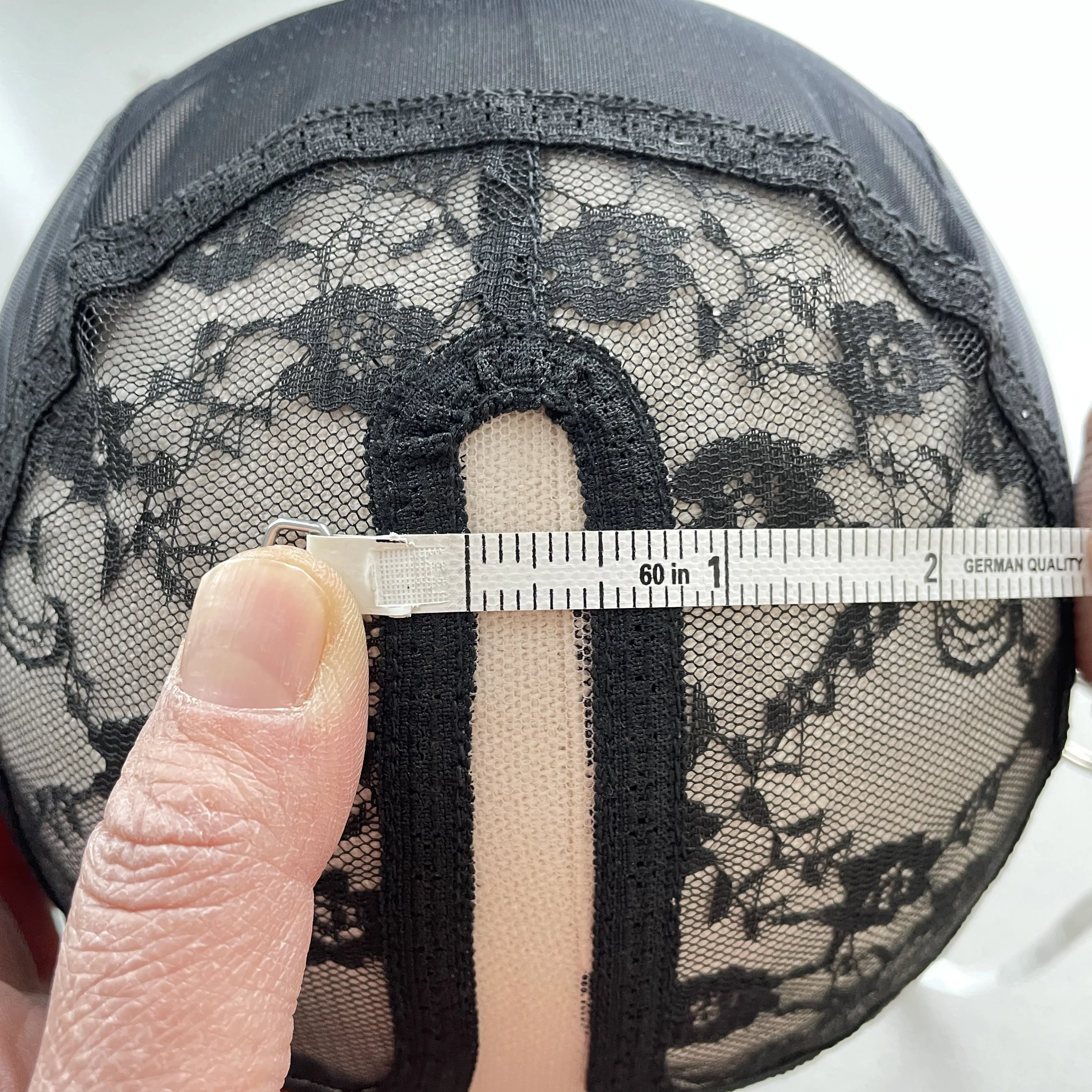 U-Teil und T-Teil, Lace-Front-Perückenkappe zur Herstellung von Perücken, T-Teil – Detail 13
