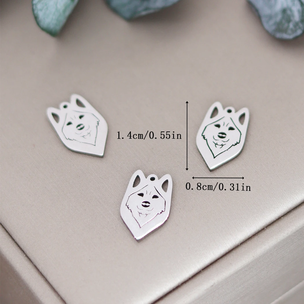 3pcs Viking Wolf Head Pendants Necklace Charms For Jewelry DIY Making Findings Component Wholesale