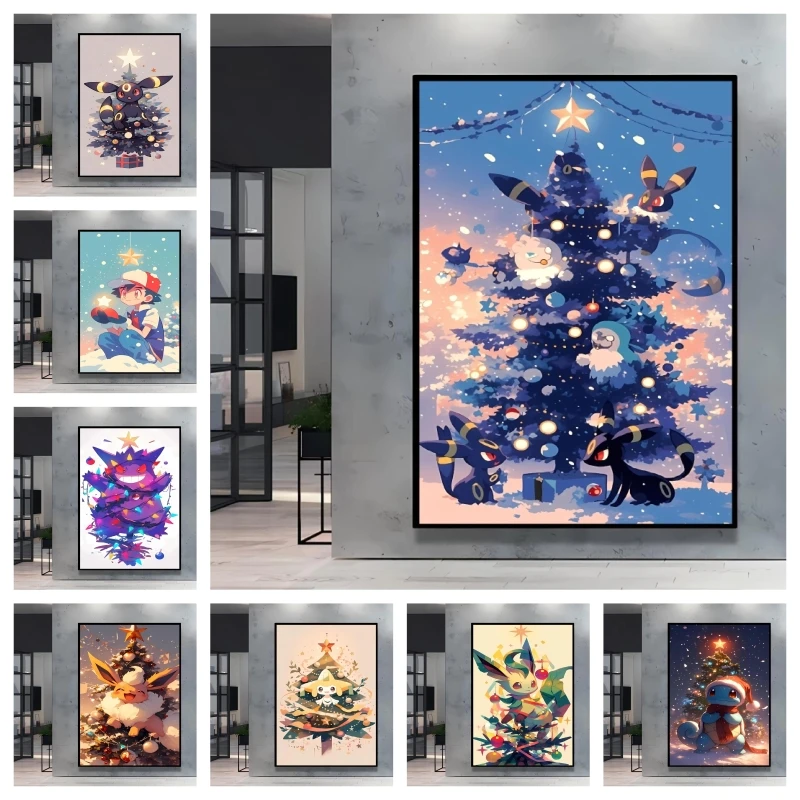 High Quality Diamond Posters Pokemon Umbreon Cute Cartoon Character HD Painting Home Child Room Wall Decoration Christmas Gift