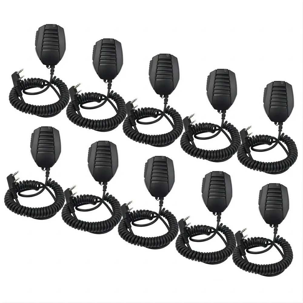 10x 2 pin Speaker Mic for Retevis KENWOOD BAOFENG/POFUNG WOUXUN PUXING Radio New