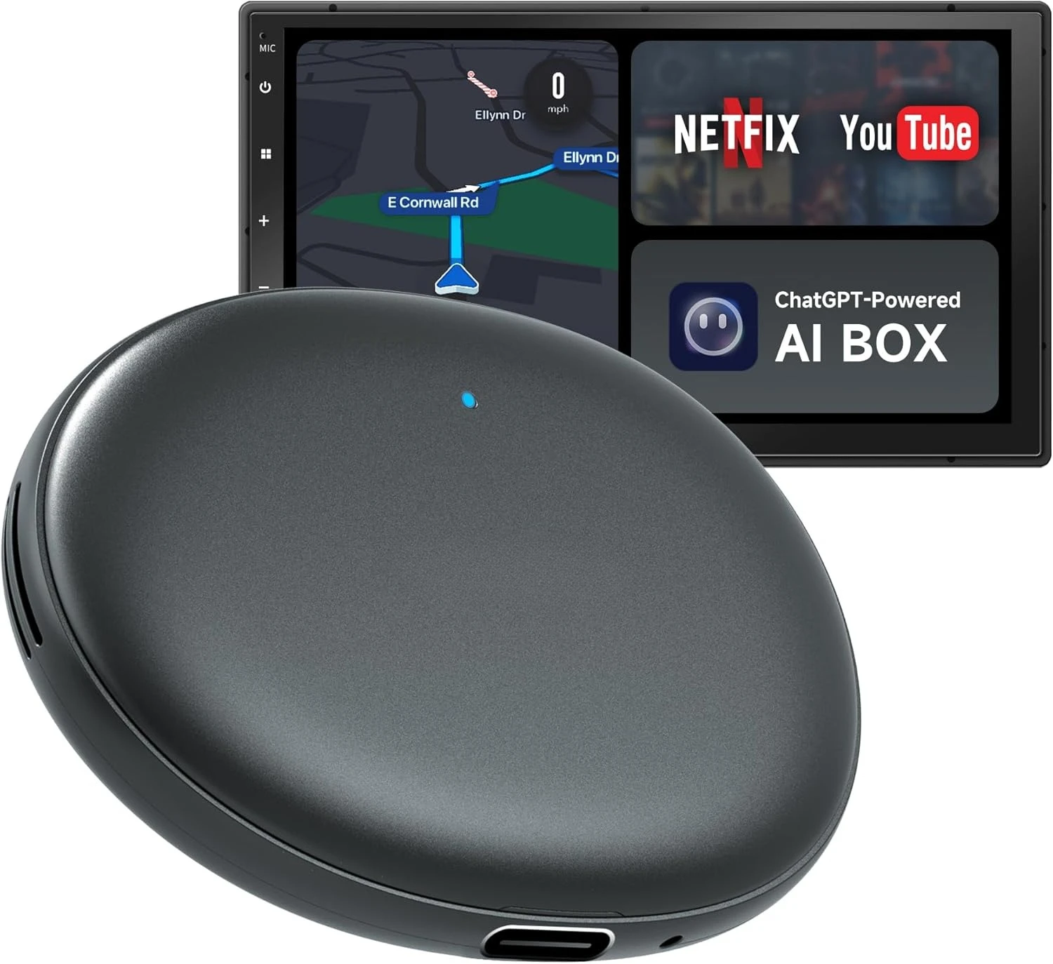 Drahtloser CarPlay-Adapter Android Auto – Smart AI Magic Video Box mit integriertem Android-Multimedia-System, Direktverkauf ab Werk