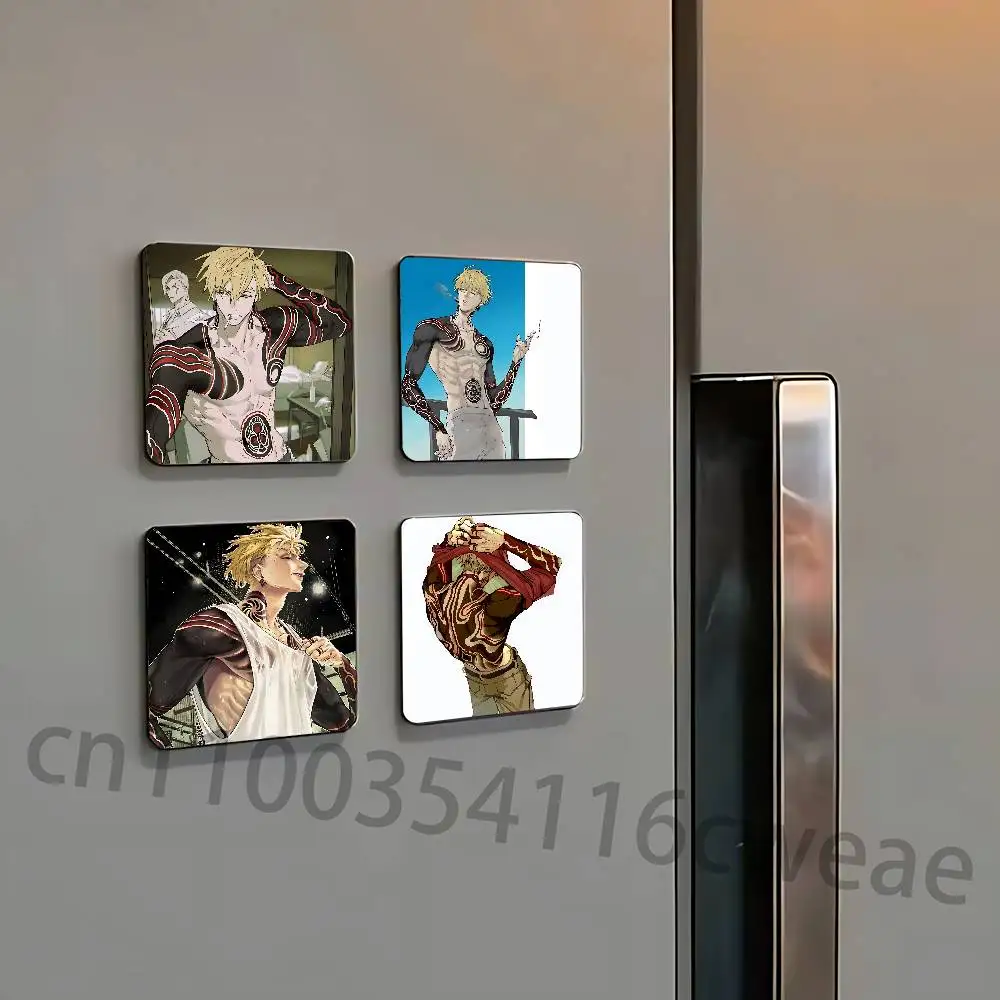 G-Gachiakuta E-Enjin Fridge Magnets Refrigerator Card Kitchen Metal Icebox Cabinet Magnetic Cards
