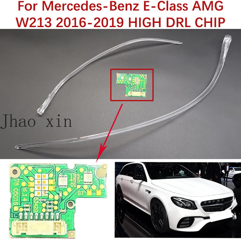 for-mercedes‑benz-e-class-amg-w213-16-2019-high-e300-e350-white-car-headlight-drl-chip-lamp-tube-ballast-angel-eye-circuit-board