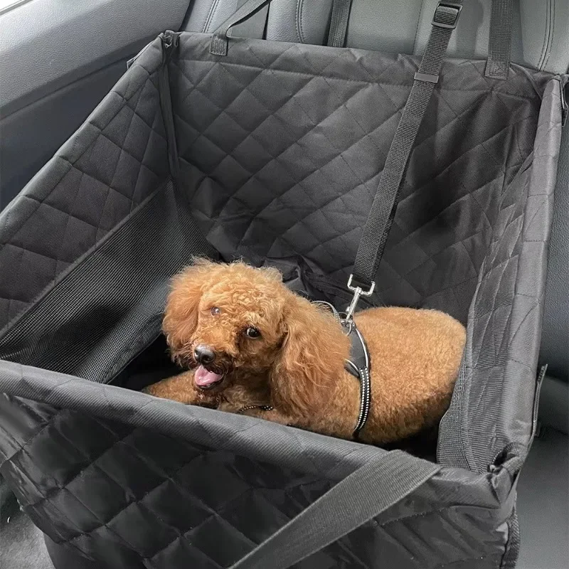 

High Quality Foldable Adjustable Waterproof Detachable Dog Pet Car Seat With Hard Botto~~m