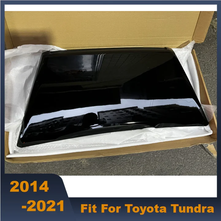 ABS Black Bonnet Scoop Bonnet Hoot Front Car Cover Fit For Toyota Tundra 2014-2021