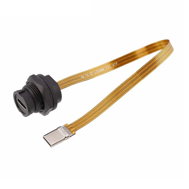 FPV USB 3.1 Waterproof USB3.1 Extender Cord Connector Male To Female Extension Cable 0.1/0.2M Type-C To USB-C FPC USB Flat Cable
