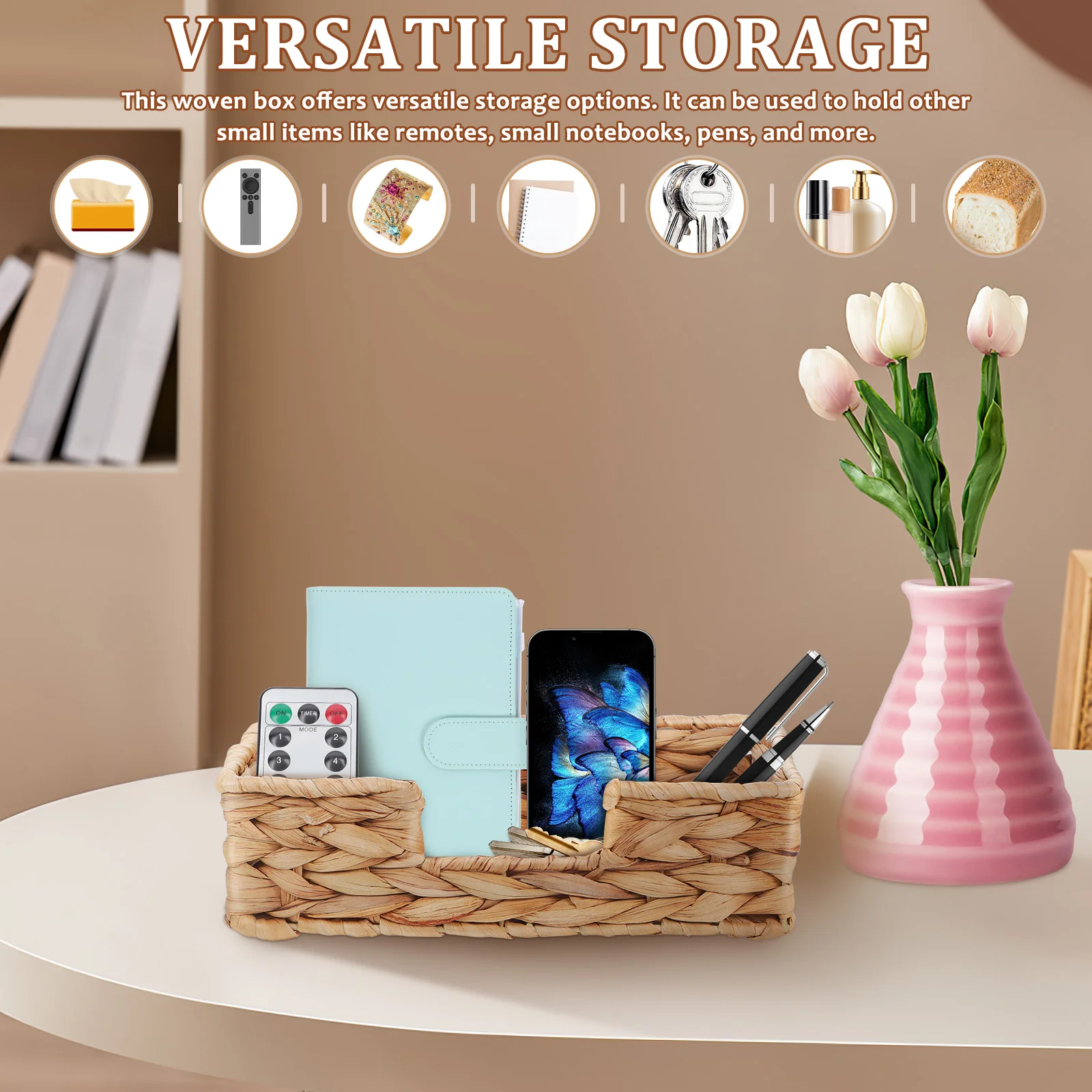 Straw Tissue Box Office Accessories Creative Dispenser Holder Kitchen Home Decorative Tray Empty Boxes Car Gourd Grass