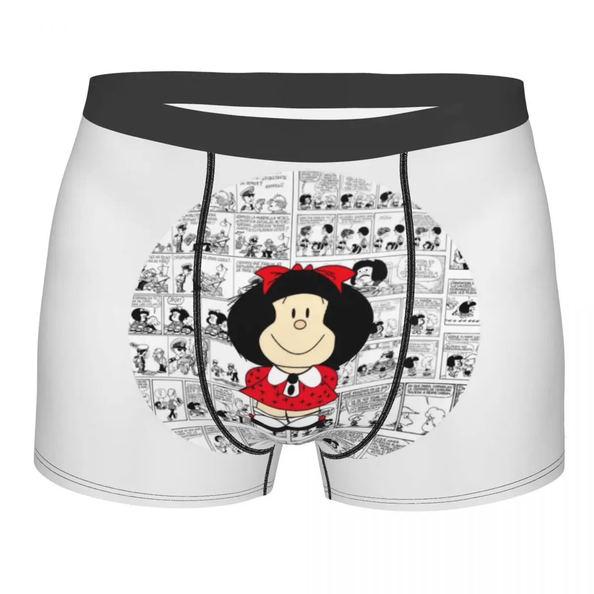

Нижнее белье Mafalda Cartoon Quino Comics, мужские сексуальные трусы-боксеры с индивидуальным принтом, трусики