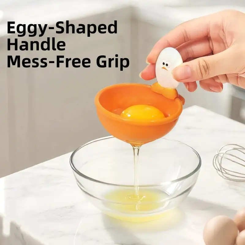 Joie Egg Separator Creative Hook Side Draining Handle Hands Free Yolk White Filter Kitchen Gadget For Home Baking Cooking
