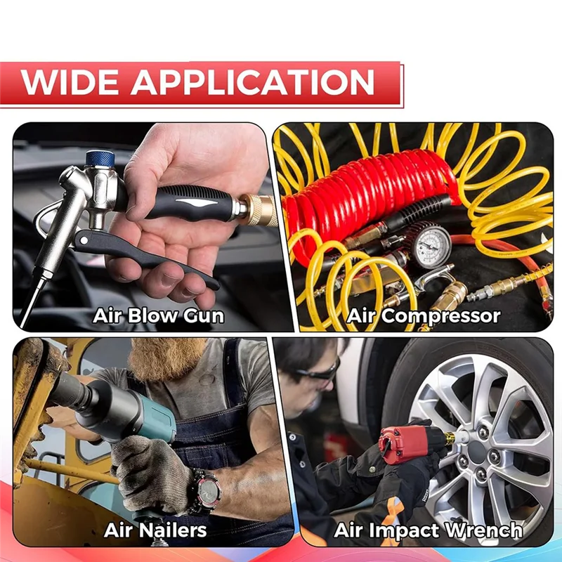 

T99C-Aluminum Quick Connect Air Hose Fittings Kit, 1/4" NPT Air Coupler And Plug(14 Pieces)