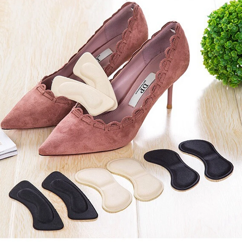 1 Pair Heel Pad High Quality Sponge Invisible Back Soft Heel Pads High Heel Shoes Grip Adhesive Liner Cushion Insert Pad Insoles