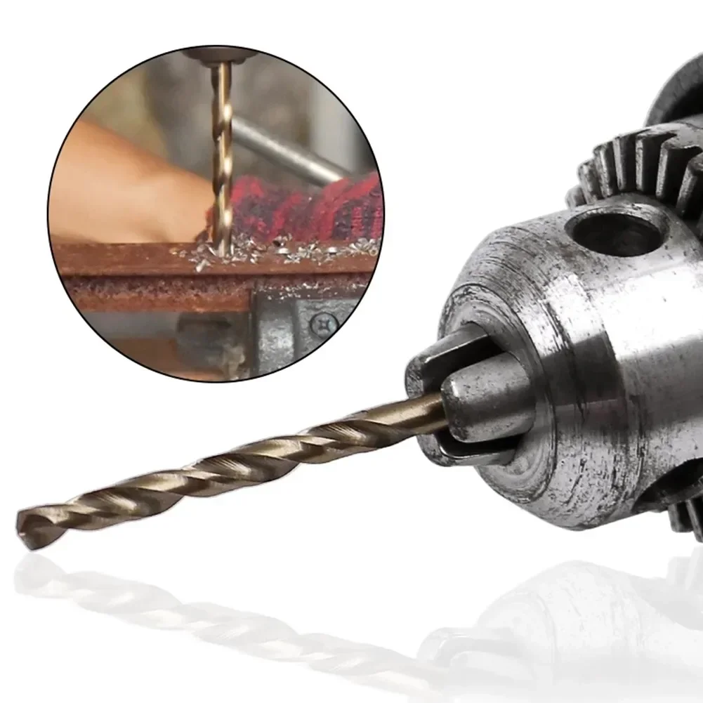 1.0-13mm HSS M35 kobaltowy wiertło powlekane Bit do drewna/metalu otwór okrągły trzpień pistolet Twist-wiertło elektronarzędzia część 10/1 szt.