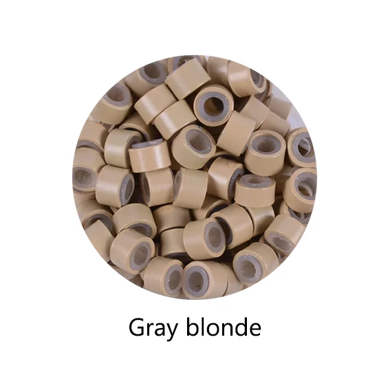 100 Stücke 5,0*3,0*3,0mm Micro Silikon Gefüttert Ringe/Verbindungen/Perlen MICRO Ring Link Quetschperlen Haarverlängerungswerkzeuge