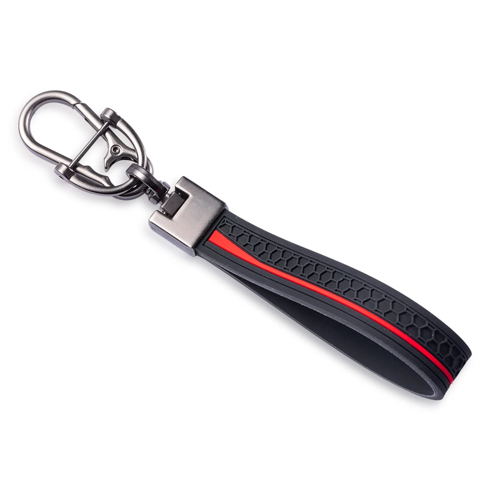 Keychain For Triumph Speed Triple RS Tiger 1200 Rocket 3 silicone motorcycle key fob cover with long wrist strap and swivel clip - view 6