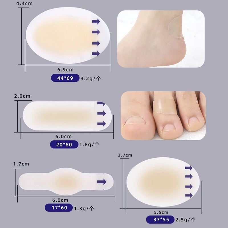 Foot Blister Protection Blister Bandaid for Feet Blister Patches Heel Protector Toe Seal Adhesive Blister Pads Blister Gel Guard