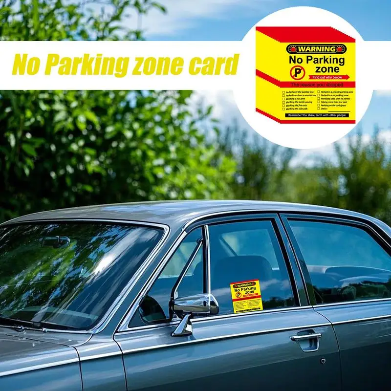 50 unidades de tarjetas sin zona de estacionamiento, tarjetas de estacionamiento defectuosas, pegatinas de seguridad de advertencia, rellenos de calcetines para adultos con infracción de razones múltiples