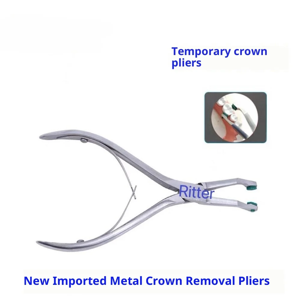 

Dental oral preformed crown removal pliers Metal crown removal Green orthodontic Temporary crown remover pliers