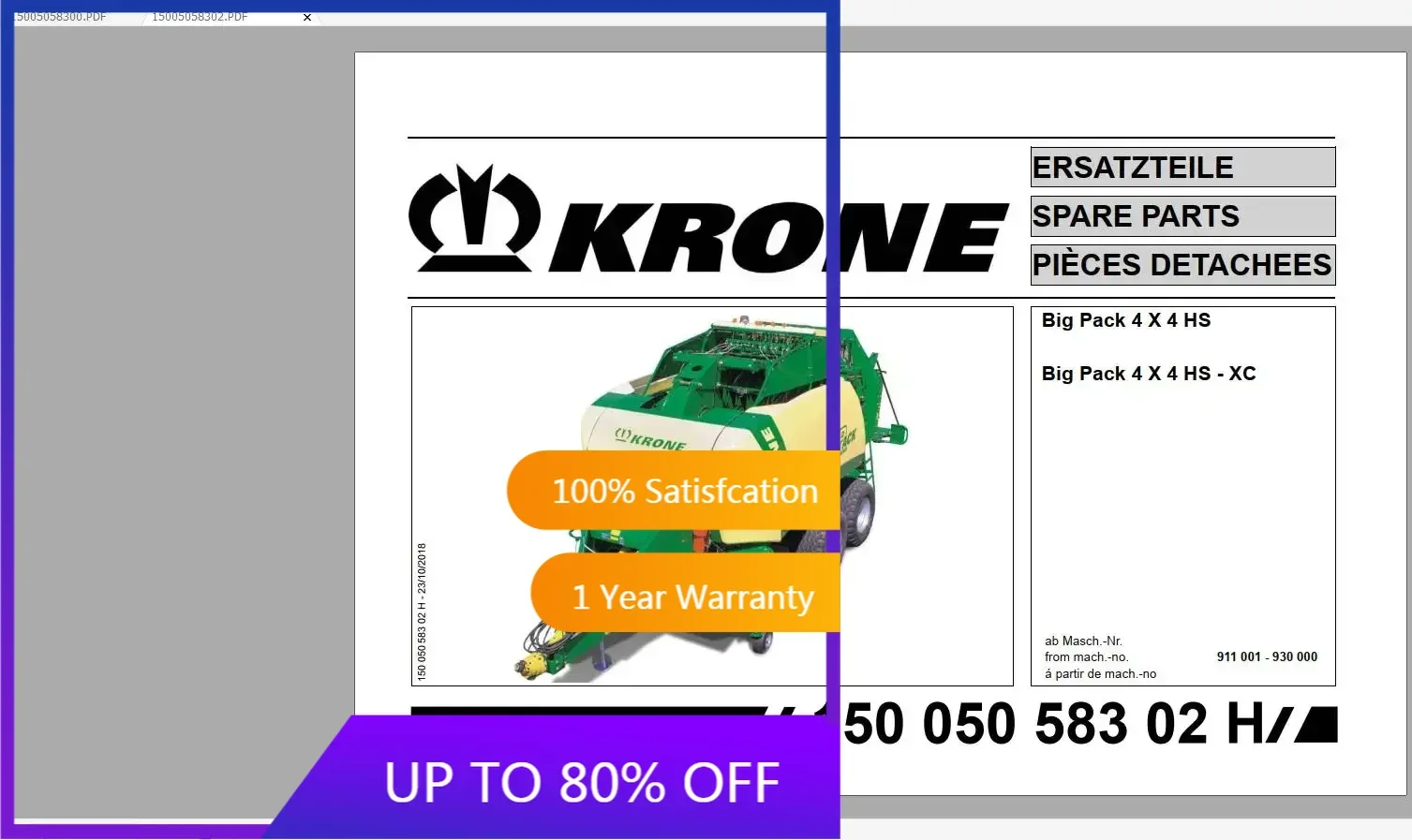 

АвтоCD Krone Сельскохозяйственный каталог запасных частей 10,7 ГБ Обновленный 09.2023