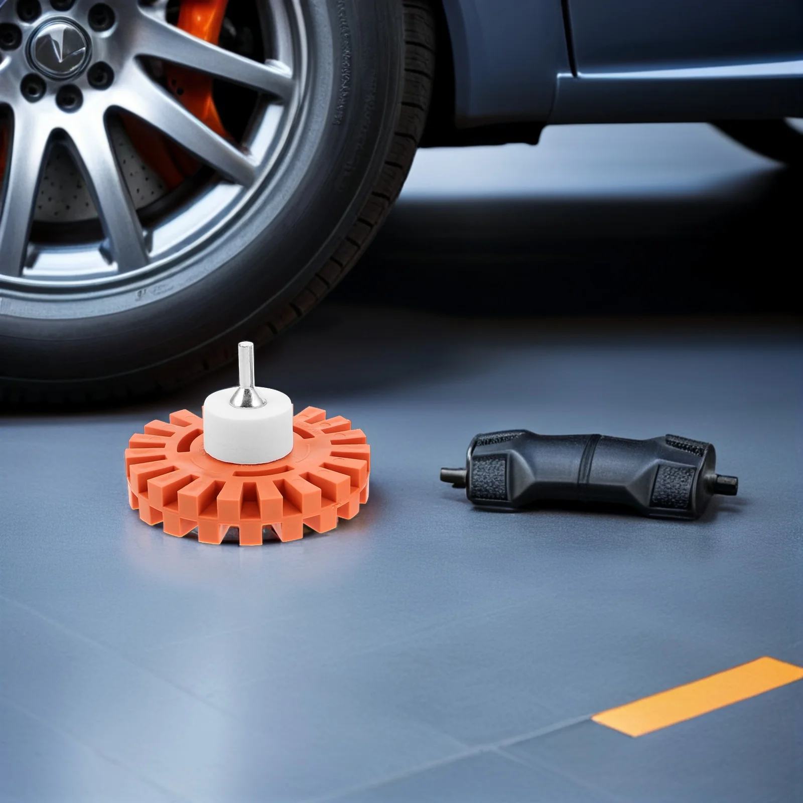 

2pcs 4-Inch Rubber Vinyl Tape Eraser Wheel For Car Rv Sticker Removal Serrated Decal Remover Tool With Drill Adapter