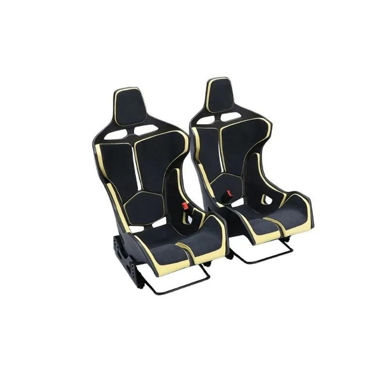 Mass Supply Light-Yellow Dry Carbon Fiber Racing Car Seat For Mclaren 720S 540C 650S Senna Alcantara Fabric