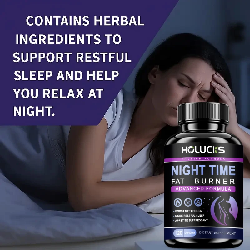 Buy 1 Get 1 Free! Pure Night Time Fat Burner Supplement, for Balances Hormones, Reduces Stress Eating & Restful Sleep, Relax
