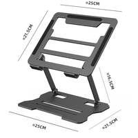 Portable Laptop Tablet Stand Holder Universal Anti Slip Stable Metal Bracket Adjustable Laptop Riser Notebook Stand for Macbook