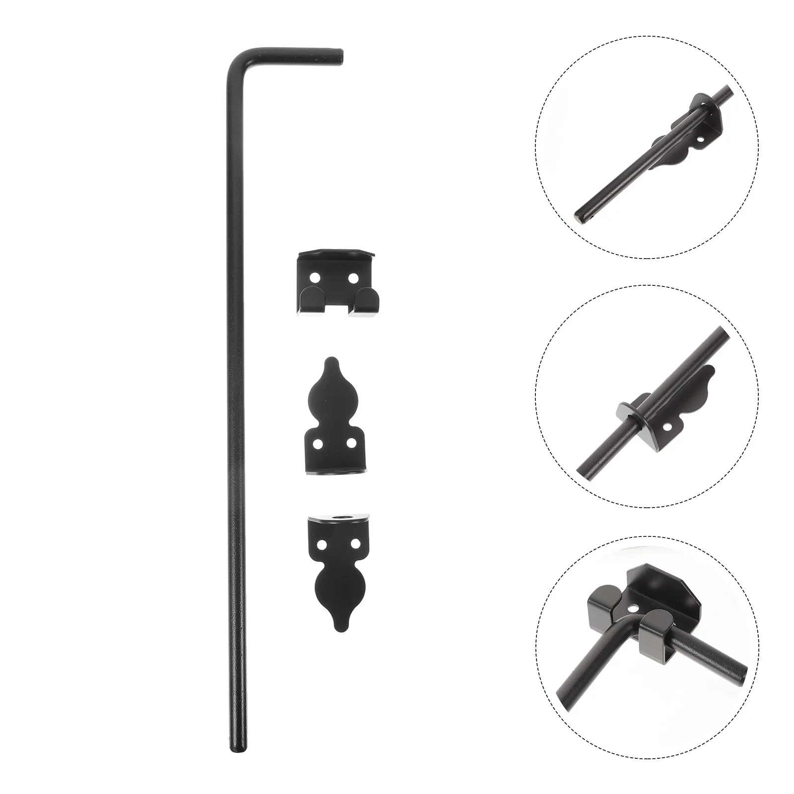 

Wooden Latch Heavy Duty Ground Latch For Fence Gate Drop Rod Slide Bolt Barn Door Lock Shed Patio French Door Hardware Cane Bolt