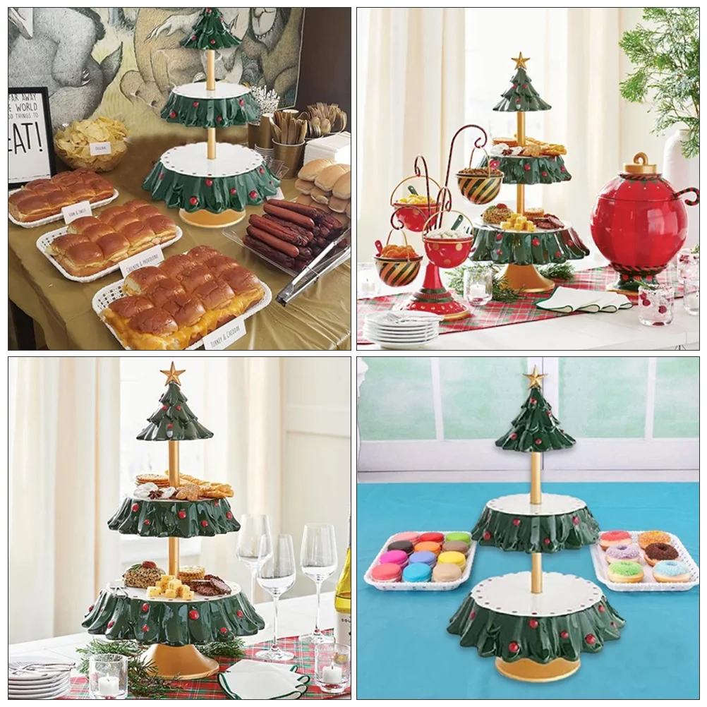 

1pc Snack Table Resin Tray Dried Fruit Plate Candy Serving Tray Food Storage Christmas Styled Decoration Festival Desk Ornament