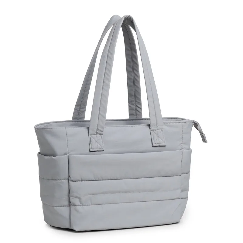 

2025 Women's Large Capacity Solid Color Tote Bag Fashion Versatile Handbag For Commuter Work Student Class Shopping Bag Elegant
