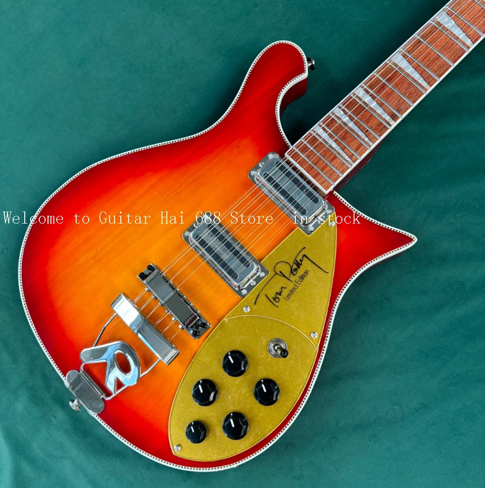 best 620 Model Electric Guitar 6s Rosewood Fretboard HH Binding Orange Color Body Fast Ship