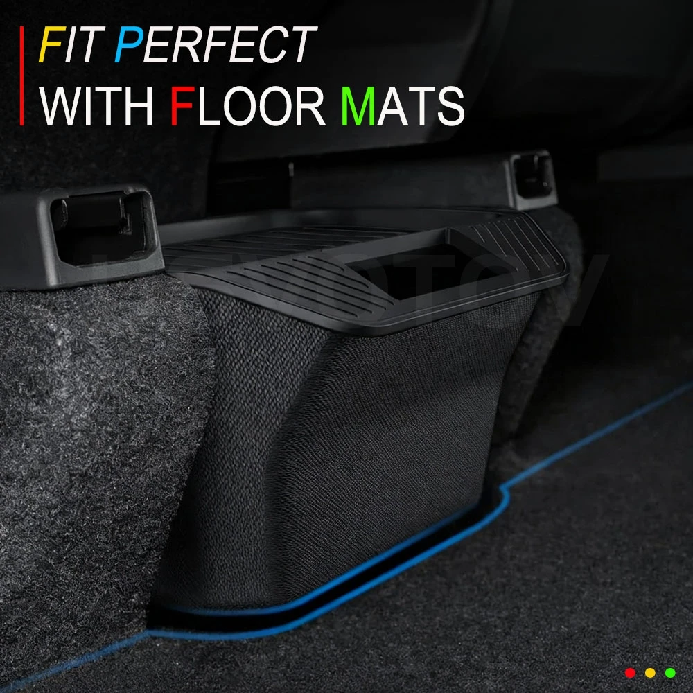 Scatola portaoggetti per sedile posteriore per Tesla Model Y 3 Highland Organizer Contenitori per console centrale Sedile posteriore Pattumiera Sacco per immondizia Vassoio Accessori