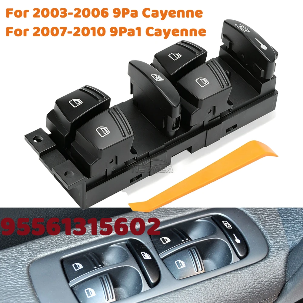 For Porsche Cayenne Macan Panamera 2003-2006 2018-2021 Driver Power Window Control Switch Glass Rearview Mirror Adjust Button view 2