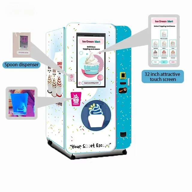 Máquina Expendedora de Helado Suave, Máquina Automática para Rellenar Helados de Yogur, Gran Venta en Europa, América y Canadá, para Negocios