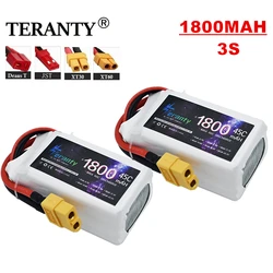 TERANTY-Batterie Lipo 3S pour Voiture RC Drones FPV, Bateaux, Jouets Télécommandés, BatBR Rechargeable, 11.1V, 1800mAh, 45C