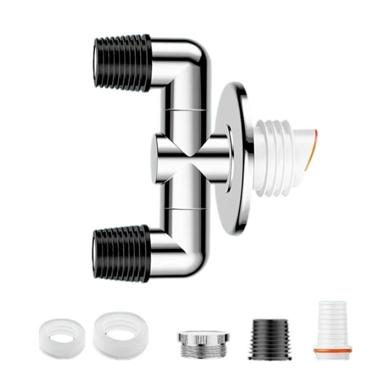 T21C Washing Machine Floor Drain Adapter Tees Joint AntiOverflow Sewer Elbow Pipe Connector Bathroom Accessories Enduring