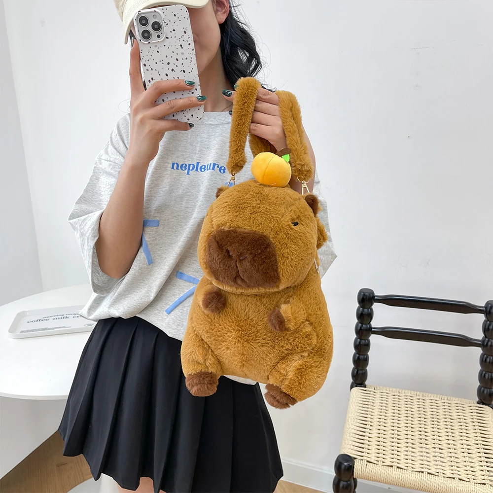 New Kawaii Plushie Doll capibara peluche zaino borsa borsa per bambini borsa a tracolla giocattolo Mini zaino borse regali per la fidanzata