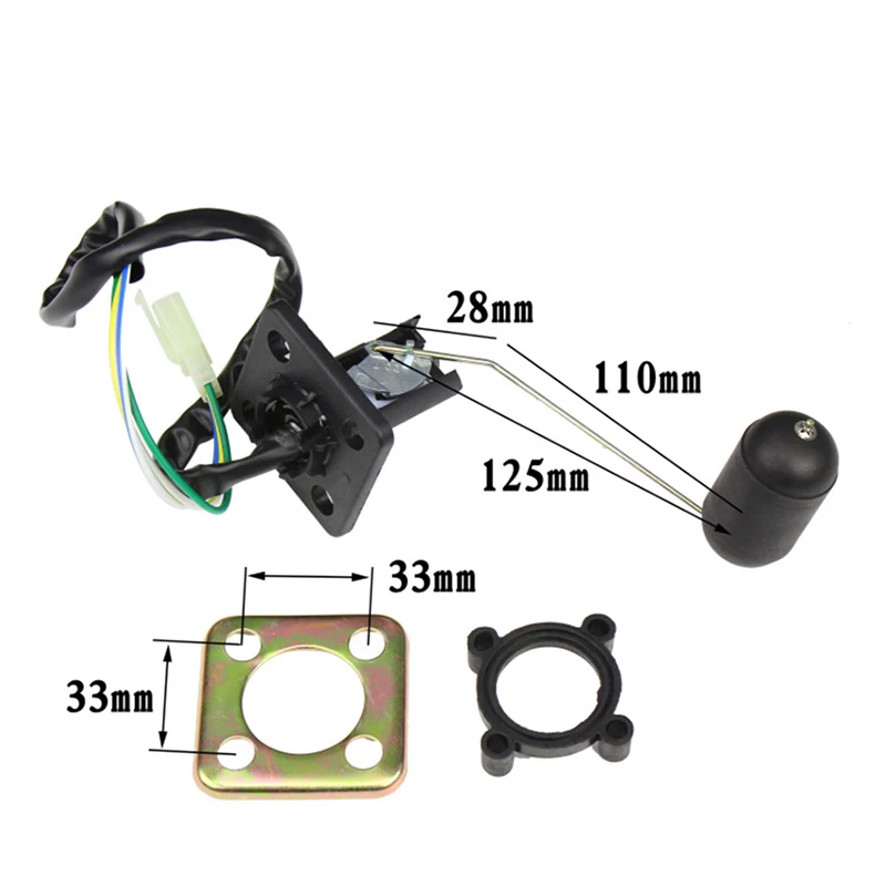 Motorcycle Scooter 3 Wires Fuel Tank Level Sensor Sending Unit Float Sensor 125 Motorcycle Front Fuel Tank Oil Level Sensor