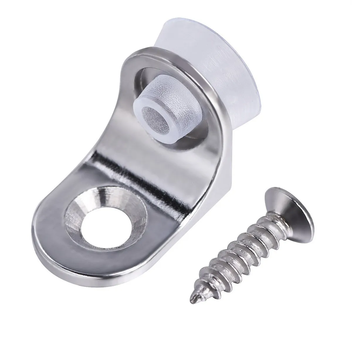 8Pcs Corrosion Resistant L-Shaped Shelf Support Brackets Zinc Alloy Silicone Suction Cups for Glass Cabinets Furniture Closet