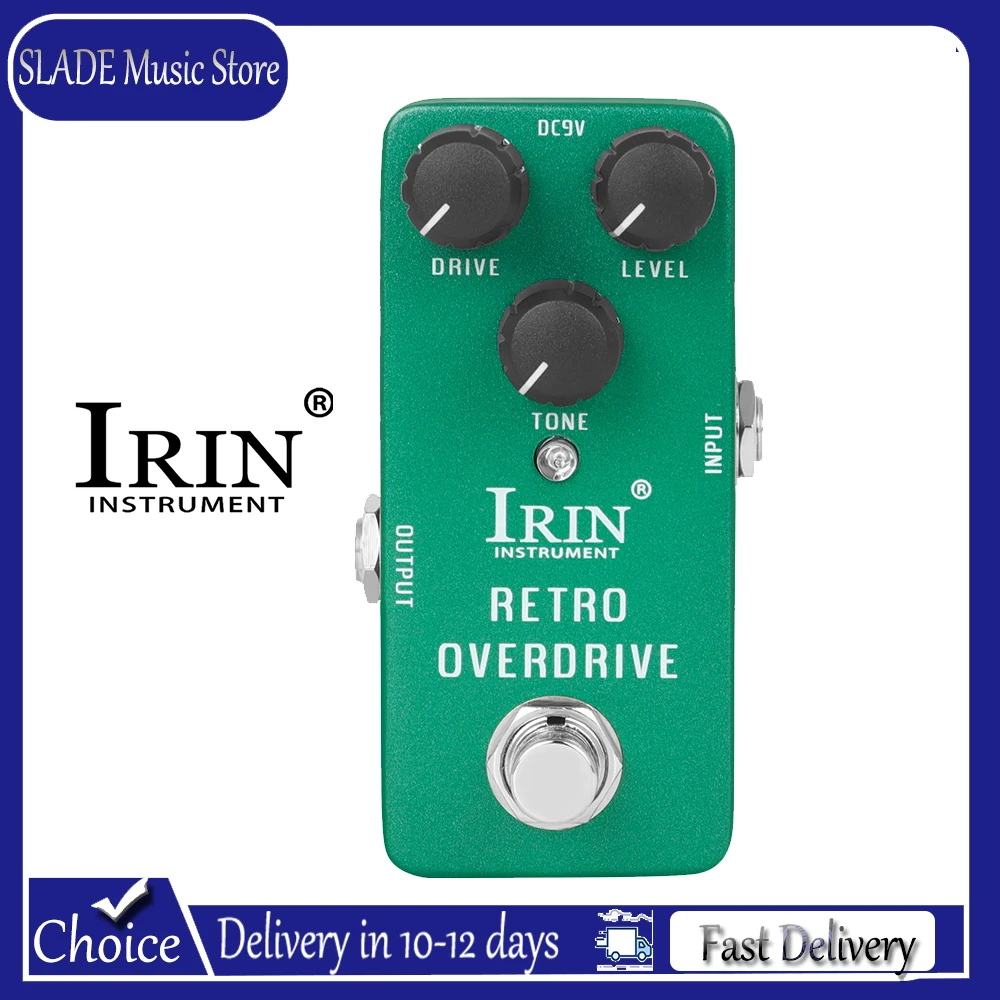 

Гитарная педаль IRIN RS-01 Retro Overdrive, эффекты овердрайва, True Bypass, премиальный металлический корпус, запчасти и аксессуары для электрогитар