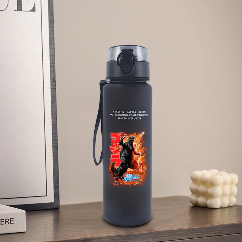 650ml Godzillas Water Bottle Fashion Print Exquisite Kettle Cut Outdoor Picnic Portable Drink Container Travel Birthday Gift Jug view 3